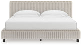 Prime Furniture - Ashley Furniture - Zuraleus Bedroom - California King Upholstered Bed / White - PCB3381B14